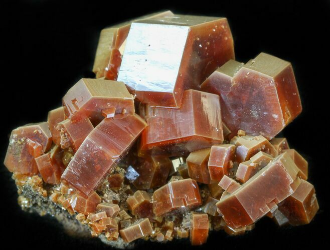 Very Large Red & Brown Vanadinite Crystals - Morocco #42173